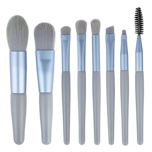 8Pcs Make-Up Pinsel Set Make-Up Concealer Pinsel Erröten Lose Pulver Pinsel Lidschatten Foundation Pinsel Schönheit Werkzeuge (Color : Blue) von HIFFEY