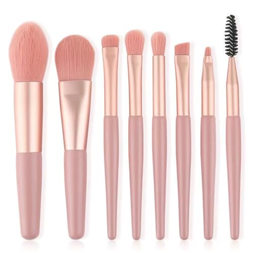 8Pcs Make-Up Pinsel Set Make-Up Concealer Pinsel Erröten Lose Pulver Pinsel Lidschatten Foundation Pinsel Schönheit Werkzeuge (Color : Pink) von HIFFEY