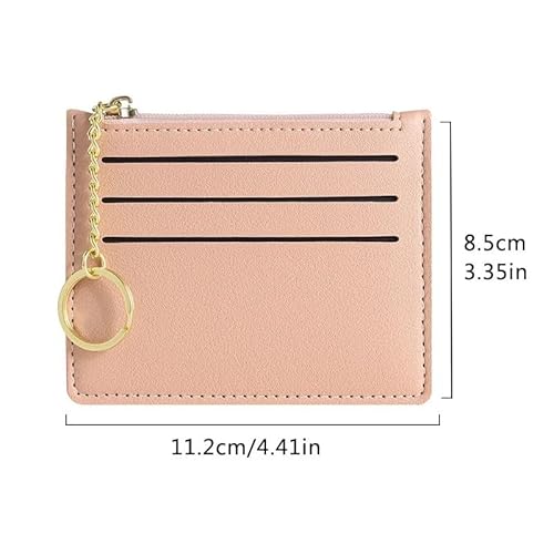 Frauen Brieftasche Pu Leder Kredit ID Karte Halter Kurze Damen Multi-Karte Slot Geldbörsen Student Nette Brieftasche Mit Zipper 2023 (Color : Coffee) von HIFFEY