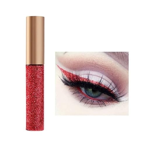 Glitzer-Eyeliner, Diamant-Lidschatten, Make-up, wasserdicht, 10 Farben, glänzende Pailletten, Lidschatten-Stick, Schönheitskosmetik (Color : 10) von HIFFEY