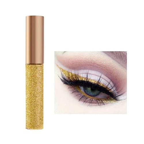 Glitzer-Eyeliner, Diamant-Lidschatten, Make-up, wasserdicht, 10 Farben, glänzende Pailletten, Lidschatten-Stick, Schönheitskosmetik (Color : 2) von HIFFEY