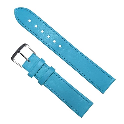 HIFFEY DIY Leder Uhrenarmband 10mm/12mm/14mm/16mm/18mm/20mm/22mm/24mm Männer Frauen Einstellbare Armband Armband (Color : Blue, Size : 10mm) von HIFFEY