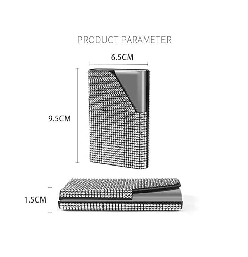 HIFFEY Diamant-Geldbörse, Ausweis, Kreditkarteninhaber, Lizenz, Bankkarte, Aufbewahrungsbox, Damen, Mädchen, Auto, glitzerndes Zubehör (Color : 07) von HIFFEY