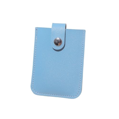 HIFFEY Tragbare Multi-Kartentaschen aus PU-Leder, Bankkarten-, Geschäfts-, Kreditkarten-Ausziehschlitz-Geldbörsen-Geldbörsen, Münztaschen for Damen (Color : Blue) von HIFFEY