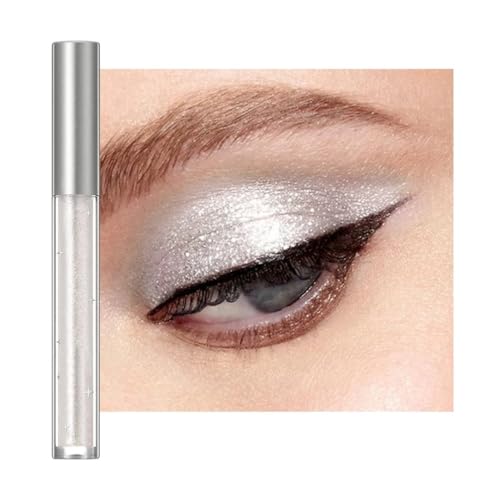 Lidschatten, perlmuttartiger Glitzer, langanhaltender flüssiger Eyeliner, liegender Seidenraupen-Hochglanz, leicht zu tragendes, schimmerndes Augen-Make-up (Color : 1) von HIFFEY