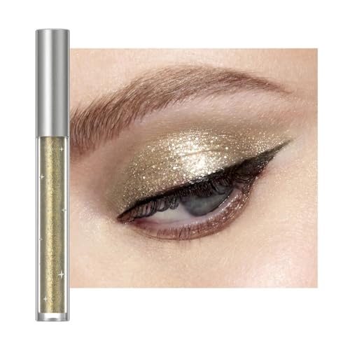 Lidschatten, perlmuttartiger Glitzer, langanhaltender flüssiger Eyeliner, liegender Seidenraupen-Hochglanz, leicht zu tragendes, schimmerndes Augen-Make-up (Color : 9) von HIFFEY