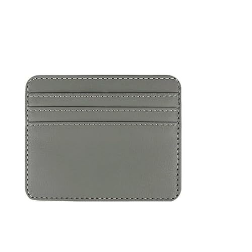 Minimalistisches Portemonnaie for Geschäftsbankkredite, Ausweishalter for Herren und Damen, ultradünn, Mini-Geldetui, PU-Leder, Kartenetui (Color : Grey Card Holder) von HIFFEY