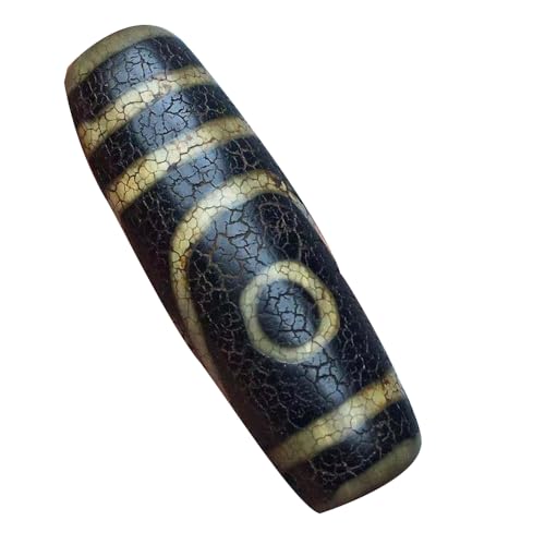 HIFRQVVC Tibetischer Achat-Dzi-Perlen-Anhänger, Natürlicher Achat-Onyx-umwickelter tibetischer Dzi-Perlen-Anhänger mit zwei Augen for Männer und Frauen, 3,8 cm x 1,3 cm HIFRQVVC Tibetischer Achat-Dzi-Perlen-Anhänger, Natürlicher Achat-Onyx-umwickelter tibetischer Dzi-Perlen-Anhänger mit zwei Augen for Männer und Frauen, 3,8 cm x 1,3 cm von HIFRQVVC