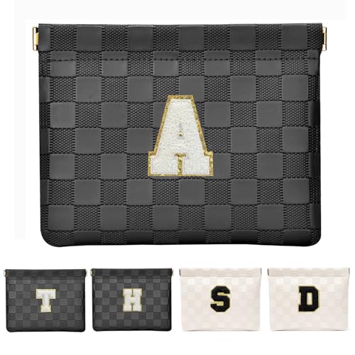 HIGH FIT Kosmetiktasche aus Leder für Geldbörse, Make-up-Tasche, Lippenstift, Kosmetikzubehör, Organizer, Schwarz, A von HIGH FIT