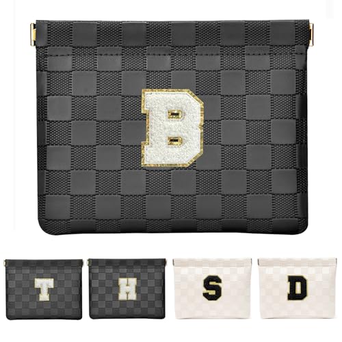 HIGH FIT Kosmetiktasche aus Leder für Geldbörse, Make-up-Tasche, Lippenstift, Kosmetikzubehör, Organizer, Schwarz, B von HIGH FIT