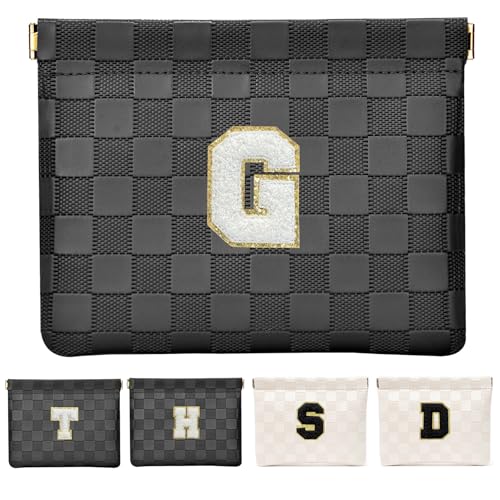 HIGH FIT Kosmetiktasche aus Leder für Geldbörse, Make-up-Tasche, Lippenstift, Kosmetikzubehör, Organizer, Schwarz, G von HIGH FIT