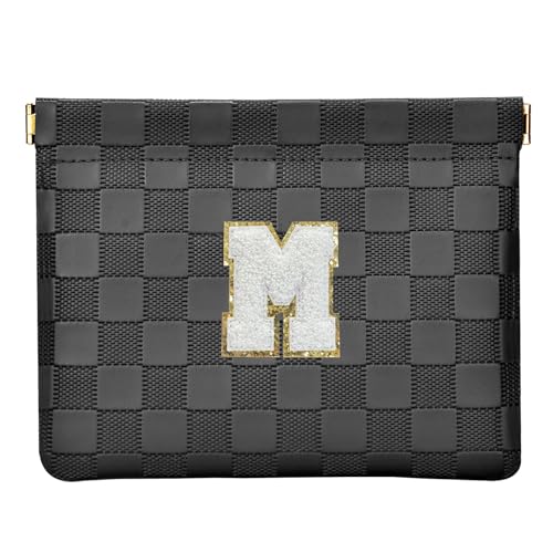 HIGH FIT Kosmetiktasche aus Leder für Geldbörse, Make-up-Tasche, Lippenstift, Kosmetikzubehör, Organizer, Schwarz, Größe M: von HIGH FIT