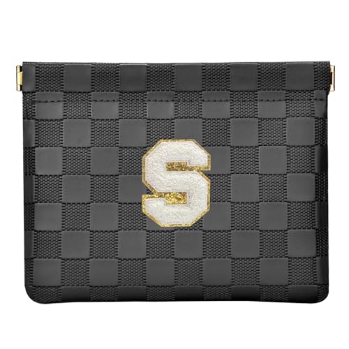 HIGH FIT Kosmetiktasche aus Leder für Geldbörse, Make-up-Tasche, Lippenstift, Kosmetikzubehör, Organizer, Schwarz, Größe S: von HIGH FIT