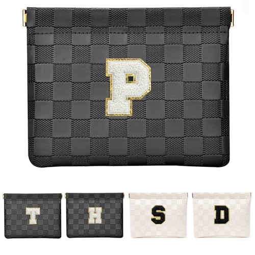 HIGH FIT Kosmetiktasche aus Leder für Geldbörse, Make-up-Tasche, Lippenstift, Kosmetikzubehör, Organizer, Schwarz, P von HIGH FIT