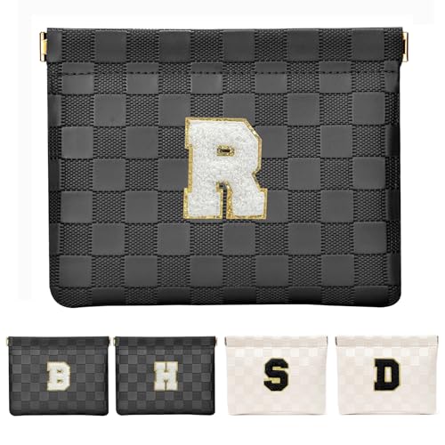 HIGH FIT Kosmetiktasche aus Leder für Geldbörse, Make-up-Tasche, Lippenstift, Kosmetikzubehör, Organizer, Schwarz, R von HIGH FIT