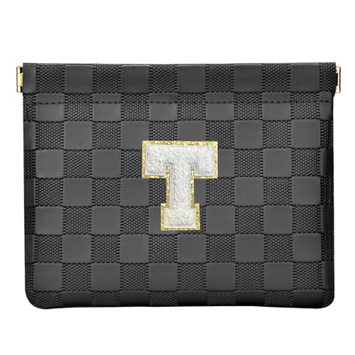 HIGH FIT Kosmetiktasche aus Leder für Geldbörse, Make-up-Tasche, Lippenstift, Kosmetikzubehör, Organizer, Schwarz, T von HIGH FIT