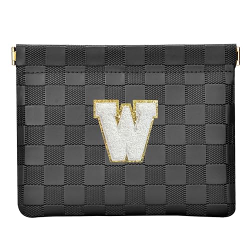 HIGH FIT Kosmetiktasche aus Leder für Geldbörse, Make-up-Tasche, Lippenstift, Kosmetikzubehör, Organizer, Schwarz, W von HIGH FIT