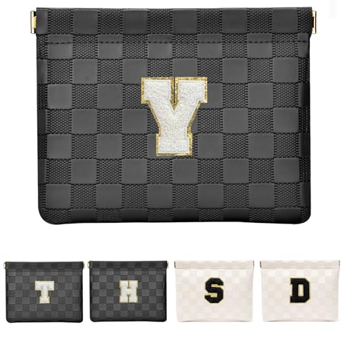 HIGH FIT Kosmetiktasche aus Leder für Geldbörse, Make-up-Tasche, Lippenstift, Kosmetikzubehör, Organizer, Schwarz, Y von HIGH FIT