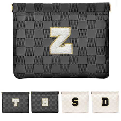 HIGH FIT Kosmetiktasche aus Leder für Geldbörse, Make-up-Tasche, Lippenstift, Kosmetikzubehör, Organizer, Schwarz, Z von HIGH FIT