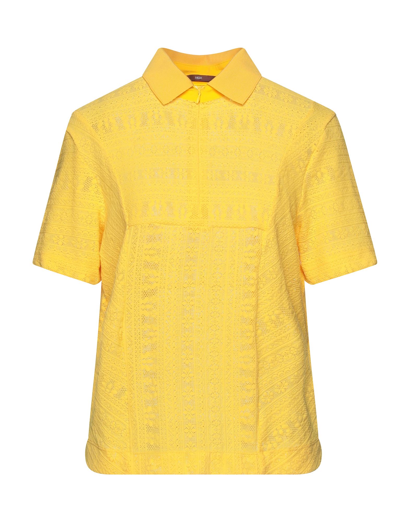 HIGH Poloshirt Damen Gelb von HIGH