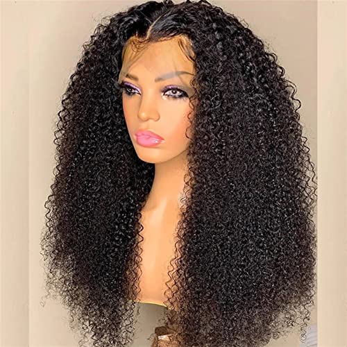 Frauen Perücke Haarersatz Perücken Faser Spitze Perücke Deep Kinky Curly Spitzen -Front Perücken for schwarze Frauen 180% Dichte Faser Synthetische Perücken Synthetische Perücken für Frauen (Color : von HIHELO