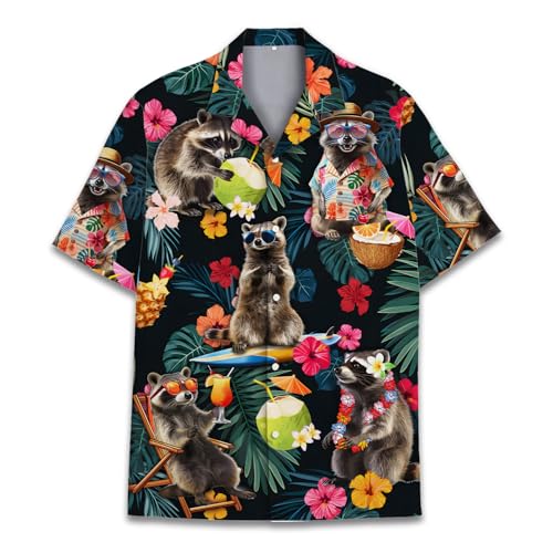 HIHI GLOBAL Neon-Alien-Hawaii-Hemd für Herren und Damen, Alien-Hemd, Button-Down-Kurzarm, Alien-Hawaii-Hemden, Waschbär 5, S HIHI GLOBAL Neon-Alien-Hawaii-Hemd für Herren und Damen, Alien-Hemd, Button-Down-Kurzarm, Alien-Hawaii-Hemden, Waschbär 5, S von HIHI GLOBAL