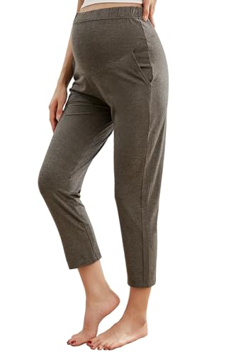 HIHOSSI Ultra-Soft Umstands-Jogginghose - Hohe Taille mit Überbauch-Design, Verstellbarem Bund und Taschen von HIHOSSI