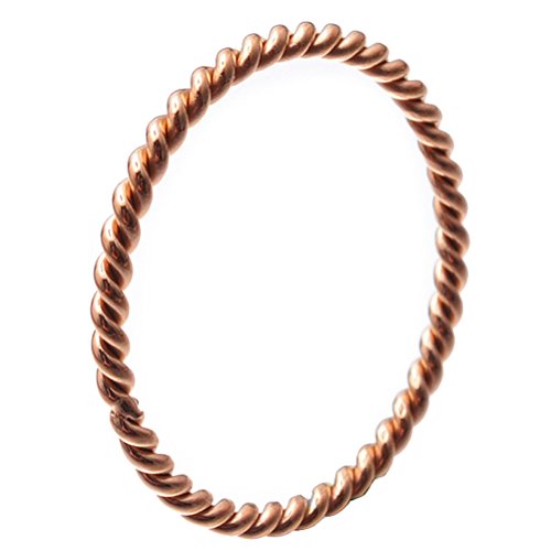 HIJONES Damen Edelstahl 1.5mm Dainty Twist Design Stackable Set Skinny Ring Band Rose Gold Größe 49 HIJONES Damen Edelstahl 1.5mm Dainty Twist Design Stackable Set Skinny Ring Band Rose Gold Größe 49 von HIJONES