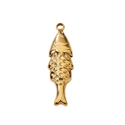 HIJONES Damen Koi Fisch Anhänger Halskette Edelstahl Personalisiert Zarte Charm Kette Schmuck Gold von HIJONES