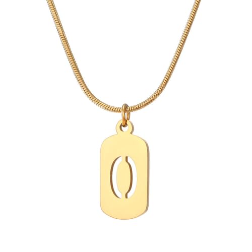 HIJONES Frauen Herren Gold Einzelzahl 0-9 Anhänger Halskette Charm Kette Personalisierter Schmuck 0 von HIJONES