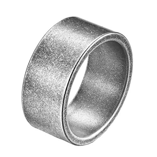HIJONES Herren 10MM Mode Original Gebürsteter Ring Breit aus Edelstahl Eheringe Altes Silber Größe 62 HIJONES Herren 10MM Mode Original Gebürsteter Ring Breit aus Edelstahl Eheringe Altes Silber Größe 62 von HIJONES