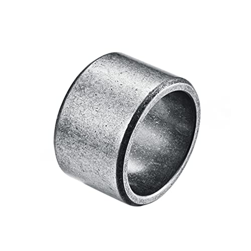 HIJONES Herren Edelstahl 15mm breit schlicht Statement Ehering großer Ring matt gebürstet Hip Hop Antik Silber Größe 68 HIJONES Herren Edelstahl 15mm breit schlicht Statement Ehering großer Ring matt gebürstet Hip Hop Antik Silber Größe 68 von HIJONES