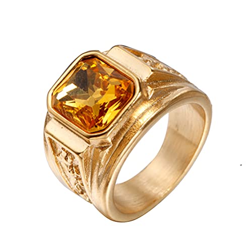 HIJONES Herrenring Mit Stein Vergoldet Edelstahl Drachen Edelstein Statement Ehering Orange Größe 65 HIJONES Herrenring Mit Stein Vergoldet Edelstahl Drachen Edelstein Statement Ehering Orange Größe 65 von HIJONES