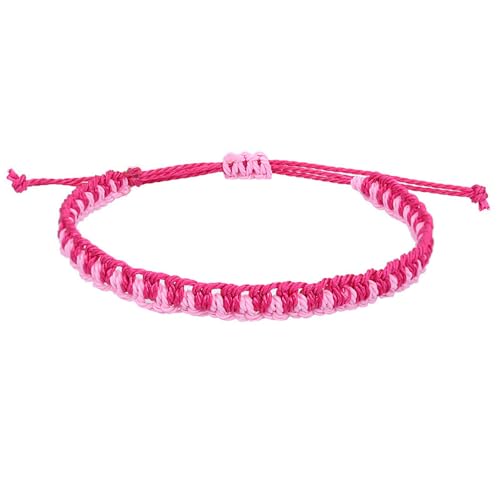HIJONES Regenbogen 2 Farben Geflochtenes Armband für Frauen Männer Lesbisch Schwul Bisexuell Verstellbares Leichtes Stapelbares Armband Kette Schmuck Stil 2 von HIJONES
