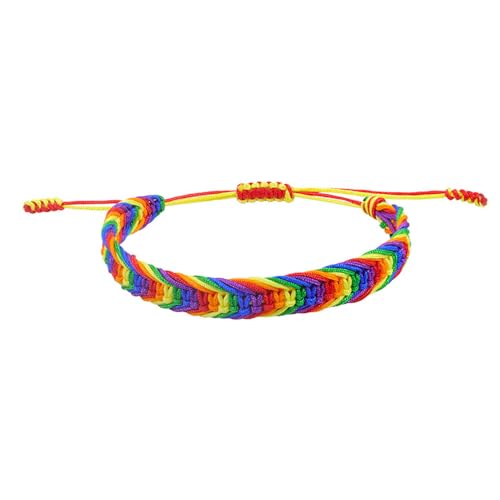 HIJONES Regenbogen LGBT Pride Armband für Lesben Schwule Bisexuelle Verstellbares Flechtarmband Schmuck Stil 2 von HIJONES