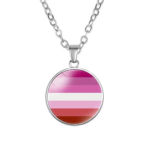 HIJONES Regenbogen LGBT Pride Halskette für Frauen Männer Stapelbar Regenbogen Kette Halsband Freundschaft Schmuck Lesbisch von HIJONES