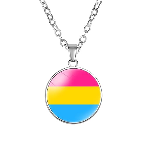 HIJONES Regenbogen LGBT Pride Halskette für Frauen Männer Stapelbar Regenbogen Kette Halsband Freundschaft Schmuck Pansexuell von HIJONES