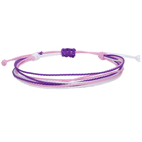 HIJONES Regenbogen LGBT Stolz Armband für Lesben Schwule Bisexuelle Verstellbares Geflochtenes Armband Fußkettchen Mehrschichtiger Schmuck Stil 10 von HIJONES