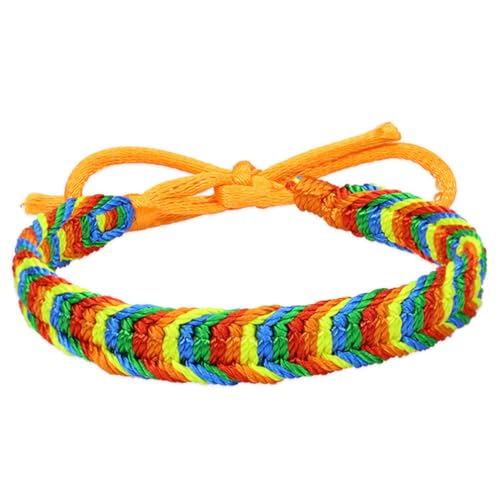 HIJONES Unisex Regenbogen Geflochtener LGBT Stolz Armband Stilvolles Handgemachtes Seil LGBTQ Freundschaftsarmbänder Stil 3 von HIJONES