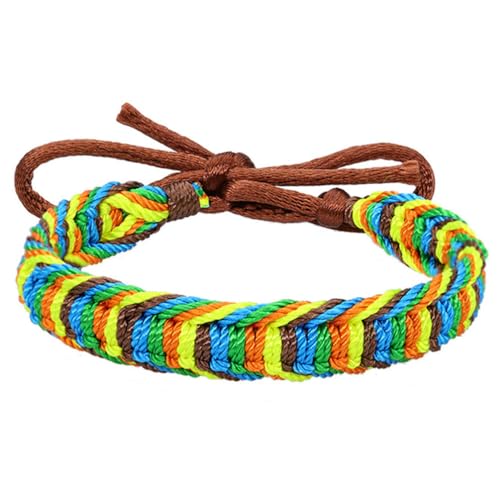 HIJONES Unisex Regenbogen Geflochtener LGBT Stolz Armband Stilvolles Handgemachtes Seil LGBTQ Freundschaftsarmbänder Stil 5 von HIJONES