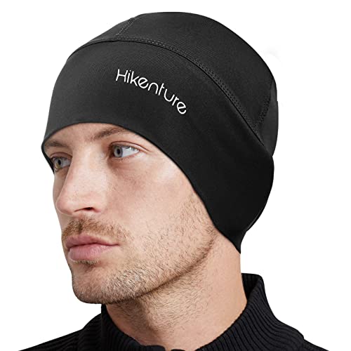 HIKENTURE Laufmütze Herren Damen, Sportmütze Fahrradmütze Atmungsaktiv, Lauf Sport Jogging Running Mütze, Fahrrad Mütze unter Helm, Unterziehmütze Helm, Unterhelmmütze, Funktionsmütze -A1-Black von HIKENTURE