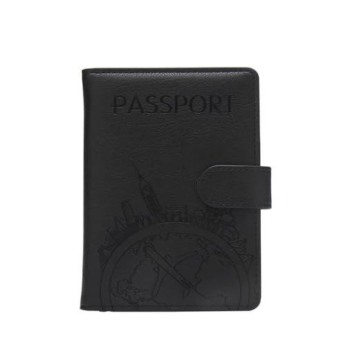 HIKOO DAILY Anti-Diebstahl Global Tourism Passport Cover Wallet Bag Herren Damen ID Adresskartenhalter Tragbares Reisezubehör, Schwarz , Einheitsgröße von HIKOO DAILY