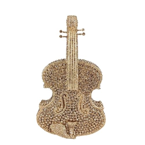 HIKOO DAILY Metal Encrusted Damentasche Violine Strass Abendtasche, goldfarben, Einheitsgröße HIKOO DAILY Metal Encrusted Damentasche Violine Strass Abendtasche, goldfarben, Einheitsgröße von HIKOO DAILY