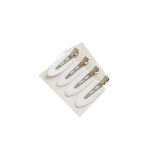 Nahtlose Haarspangen, kein Biegen, seitlicher Pony, Spange, Make-up, Waschen, Gesicht, Accessoires, Frauen und Mädchen, Styling-Haarnadeln, 4 Stück (Weiß - J1) von HIKOO DAILY