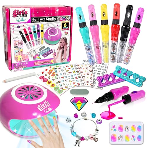 Nagelstudio Kinder Mädchen, Geschenke 6 7 8 9 Jahre, Nagellack Kinder, Nagelkunst Kinder, Nageldesign Kinder Mädchen, Nail Art Nagelset Mädchen Geburtstag Geschenk Nageltrockner Nagelstudio Kinder Mädchen, Geschenke 6 7 8 9 Jahre, Nagellack Kinder, Nagelkunst Kinder, Nageldesign Kinder Mädchen, Nail Art Nagelset Mädchen Geburtstag Geschenk Nageltrockner von HILKKET