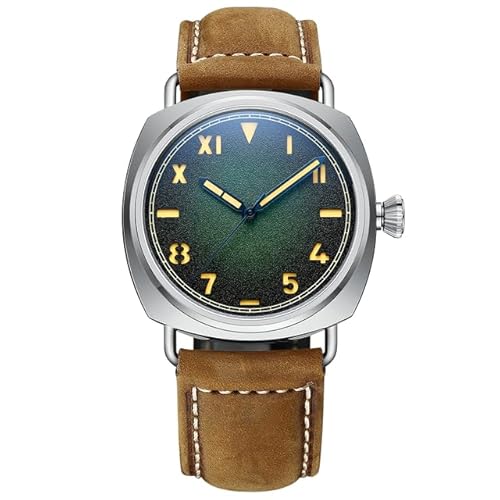 HILLEO NH35 Bewegung Mechanische Männer Uhr Grün Leuchtende SF760 200M Wasserdichte Saphir Armbanduhren, V 2 von HILLEO