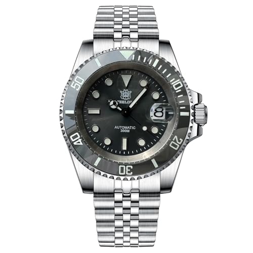 Steeldive SD1953 Mechanische Herren-Armbanduhr, 41 mm, NH35-Uhrwerk, wasserdicht, automatische Taucheruhren (V 4), V 4, Modern von HILLEO