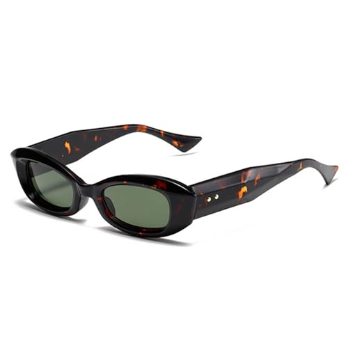 HILQBUFN Small Polygonal Sunglasses for Women Gradient Mirrored UV400 with Studs for Men von HILQBUFN