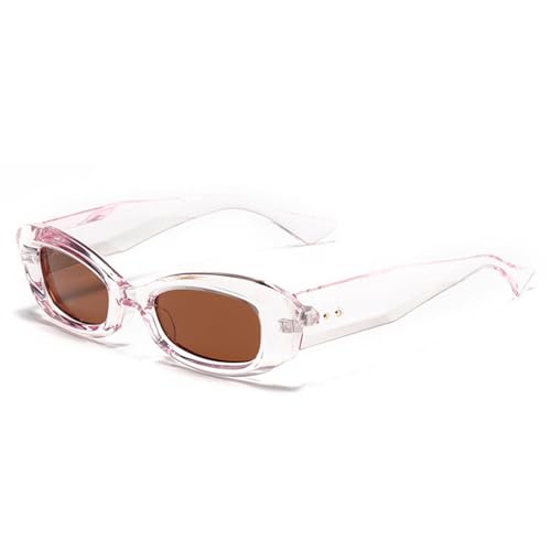HILQBUFN Small Polygonal Sunglasses for Women Gradient Mirrored UV400 with Studs for Men von HILQBUFN