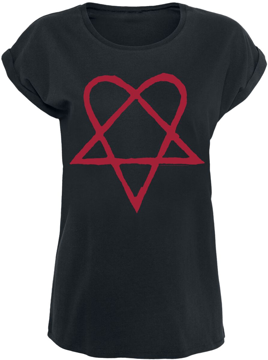 HIM Dark Red Heartagram T-Shirt schwarz in 4XL von HIM